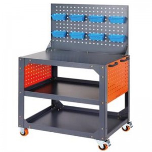 Carrinho de mesa de bancada cinza -chefe